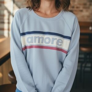 Old Navy "Amore" Graphic Raglan Sweatshirt